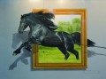 horse out of frame 3D